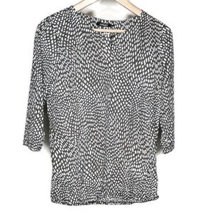 NWT Olsen 3/4 Sleeve Geometric Print Top S-M/8